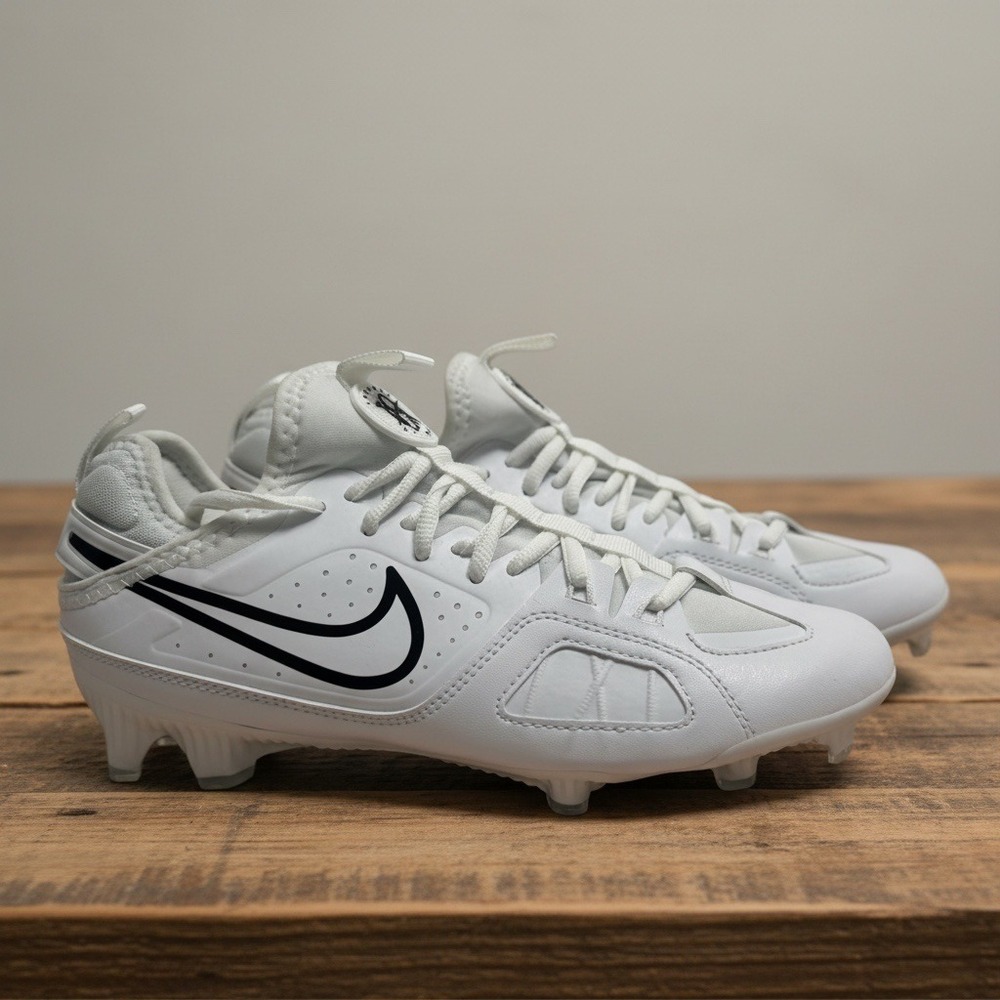NEW Nike Huarache 9 Varsity Lax Lacrosse Cleats FD0090-101 White Mens Size 5.5